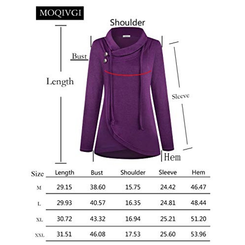 MOQIVGI 여성용 긴 소매 드레이프 가디건 (버튼 포함) 경량 숄 칼라 오픈 프론트 스웨터 자켓
