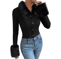 여성용 긴 소매 버튼 다운 스웨터 캐주얼 경량 소프트 립 니트 카디건 스웨터 겉옷