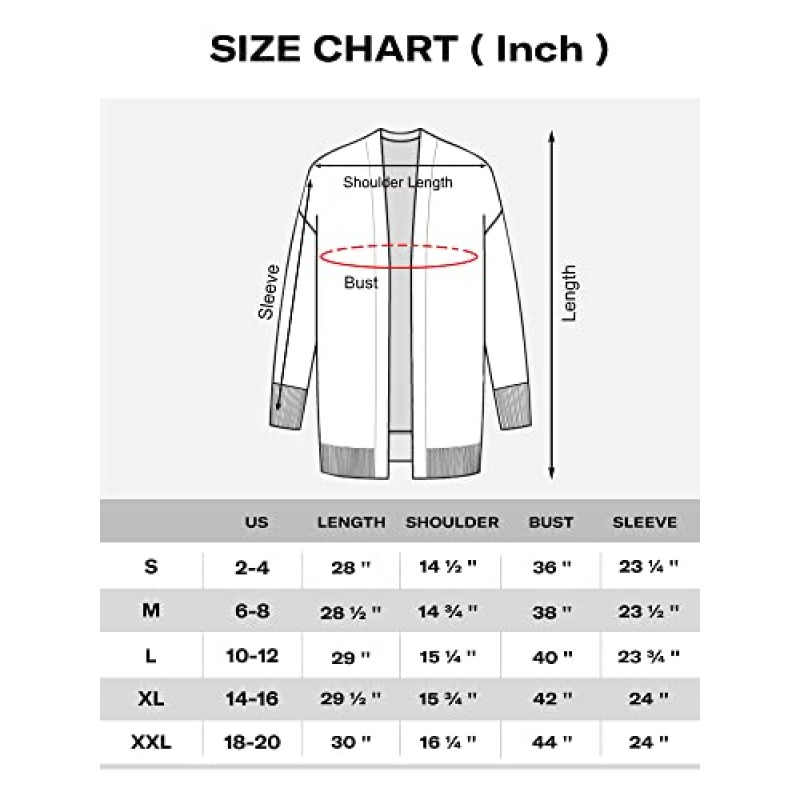 INKOFF 여성용 가디건 오픈 프론트 스웨터 긴 소매 경량 드레시 가디건 S-XXL