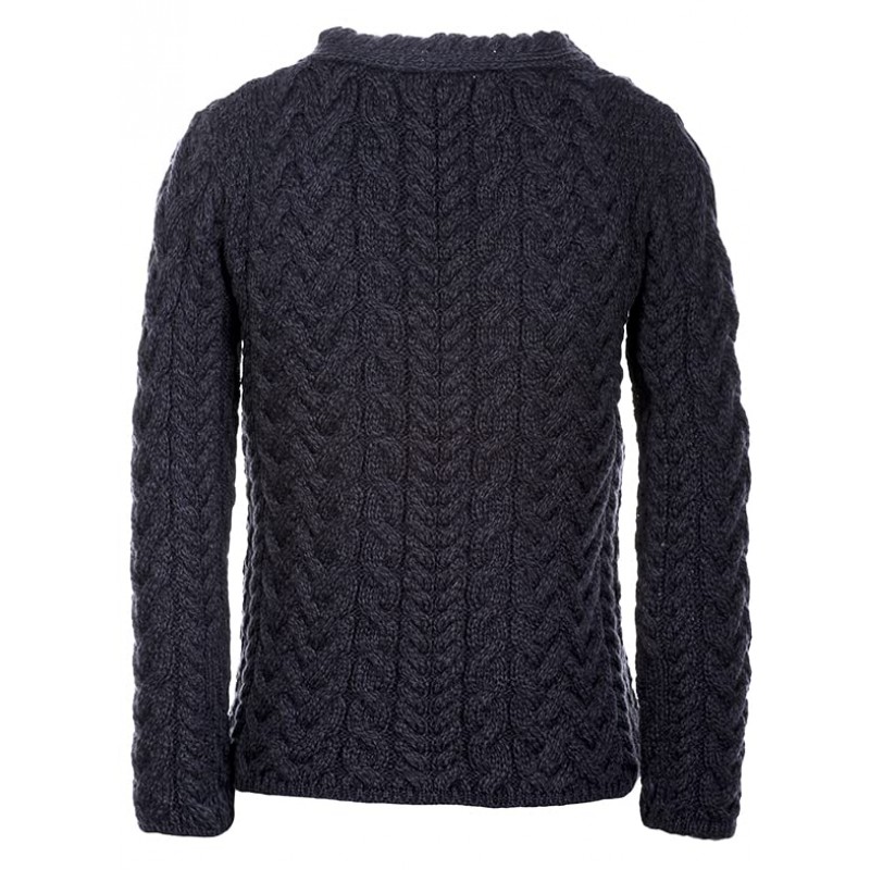 Aran Woolen Mills 여성용 가디건 100% 메리노 울 스웨터 케이블 니트 Made in Ireland