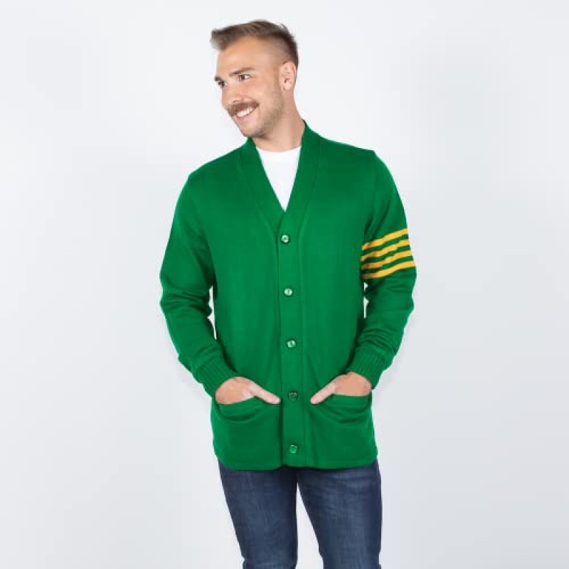 Stewart & Strauss 오리지널 아메리칸 스타일 카디건 Varsity Letter Sweaters Since 1977(33개 팀 색상) XXS ~ 6XL