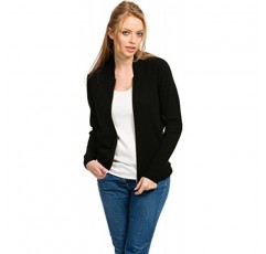 Citizen 캐시미어 여성 카디건 풀집업 - 100% 캐시미어 긴소매 재킷, 여성용 스웨터, 중간 무게