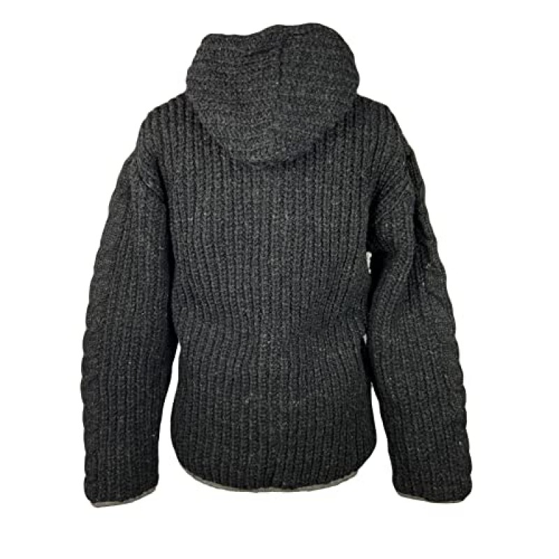 Agan Traders Womens BADA Lambs Wool Fleece Lined 헤비 스웨터 카디건 까마귀 스웨터 자켓 몸집이 작은 사이즈