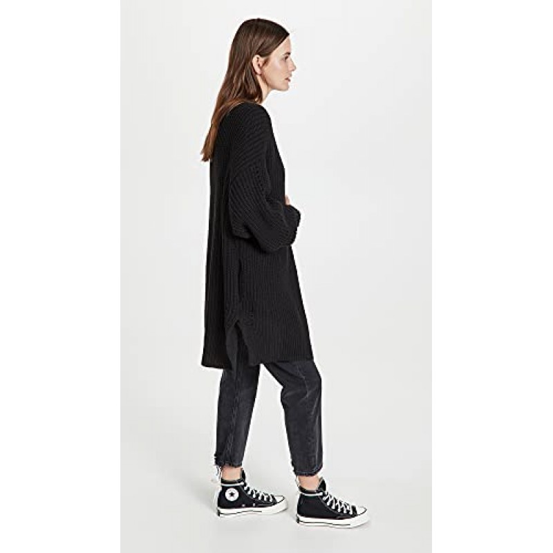 Free People 여성 나이팅게일 카디건, 블랙, M