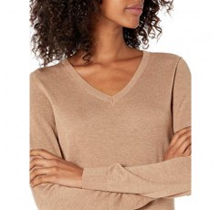 Amazon Essentials 여성용 클래식핏 경량 긴소매 V넥 스웨터(플러스 사이즈로 구매 가능)