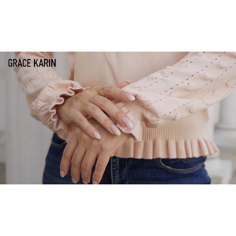 GRACE KARIN 여성용 경량 풀오버 스웨터 긴 소매 크루넥 스웨터 탑