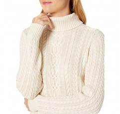 Amazon Essentials 여성용 피셔맨 케이블 터틀넥 스웨터(플러스 사이즈로 구매 가능)