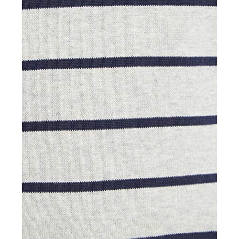 Nautica 여성용 연중 긴소매 100% 코튼 스트라이프 크루넥 스웨터