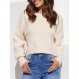 Saodimalsu Womens Oversize Cropped Sweater 긴 배트 윙 슬리브 크루 넥 풀오버 립 니트 점퍼 탑