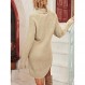 LILLUSORY 가을 여성 터틀넥 긴 소매 루즈 오버 사이즈 스웨터 드레스 2023