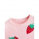 Floerns 여성용 민소매 라운드 넥 귀여운 딸기 스웨터 조끼 크롭 셔츠 탑