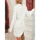 LILLUSORY 가을 여성 터틀넥 긴 소매 루즈 오버 사이즈 스웨터 드레스 2023