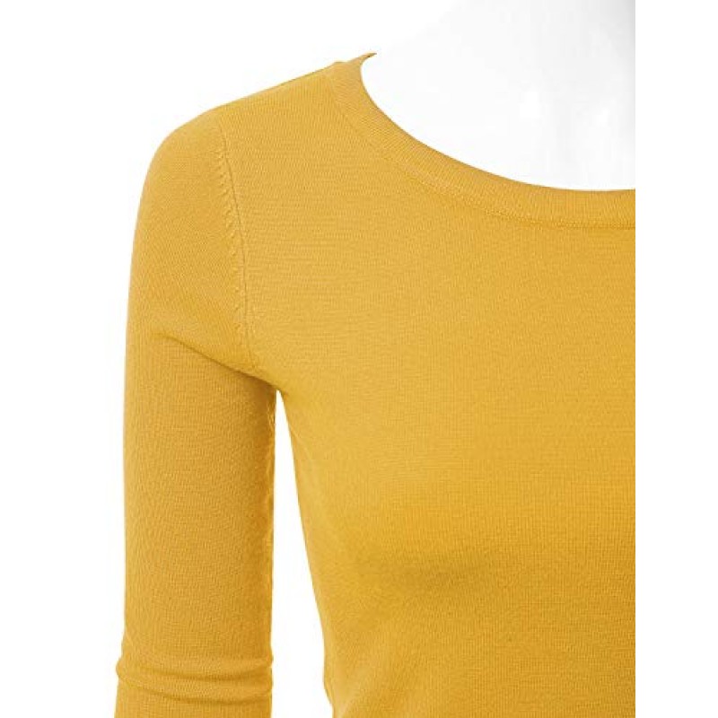 JJ Perfection 여성용 심플 크루넥 풀오버 플러스 사이즈의 시크한 소프트 스웨터
