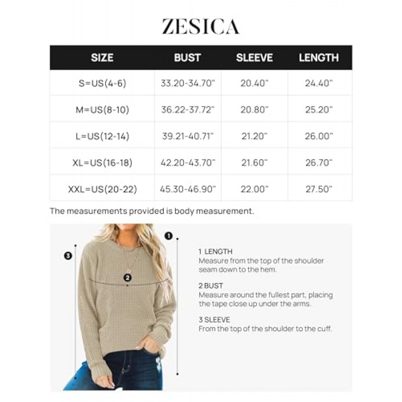 ZESICA 여성용 2023 가을 긴 소매 크루 넥 와플 니트 캐주얼 루즈 오버 사이즈 풀오버 스웨터 점퍼 탑