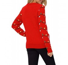 VENTELAN 여성용 크리스마스 스웨터 재미 있은 크리스마스 트리 추악한 풀오버 눈송이 긴 소매 스웨터 셔츠