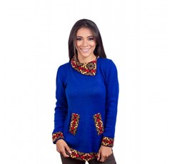 INTI ALPACA 여성용 터틀넥 블루 알파카 스웨터 - 겨울 풀오버