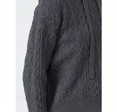 S·DEER 여성용 후드 긴 소매 케이블 니트 풀오버 스웨터 조임끈 포함 가을 겨울 캐주얼 소프트 스웨터 탑 점퍼
