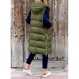 Avilego 여성용 후드 롱 다운 조끼 풀 지퍼 민소매 퍼퍼 조끼 패셔너블 코트 자켓