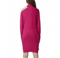 BCBGeneration 여성용 긴 소매 Bodycon 스웨터 드레스 터틀넥 숄더 컷 아웃