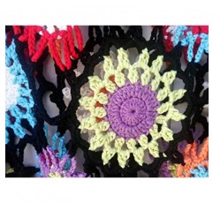 보헤미안 여성 플러스 크로 셰 뜨개질 스웨터 긴 소매 Boho 꽃 블라우스 탑 여러 가지 빛깔의 의류