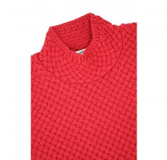 Aran Crafts 여성용 격자 무늬 디자인 스웨터, 100% 메리노 울, 아일랜드산