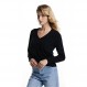 EURKEA 여성용 V 넥 100% 캐시미어 스웨터, 긴 소매 풀오버, 여성용 겨울 탑, 선물 준비