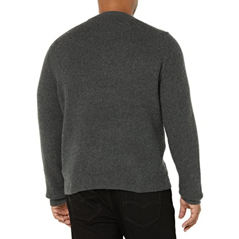 Amazon Essentials 남성용 긴팔 소프트 터치 와플 스티치 크루넥 스웨터