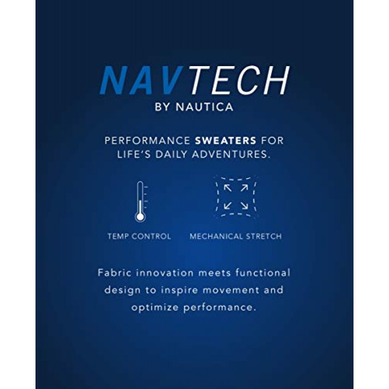 Nautica 남성 클래식 핏 Navtech 소프트 V-넥 스웨터
