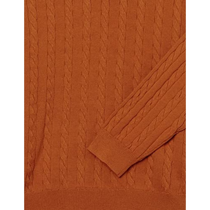 Amazon Essentials 남성 크루넥 케이블 코튼 스웨터