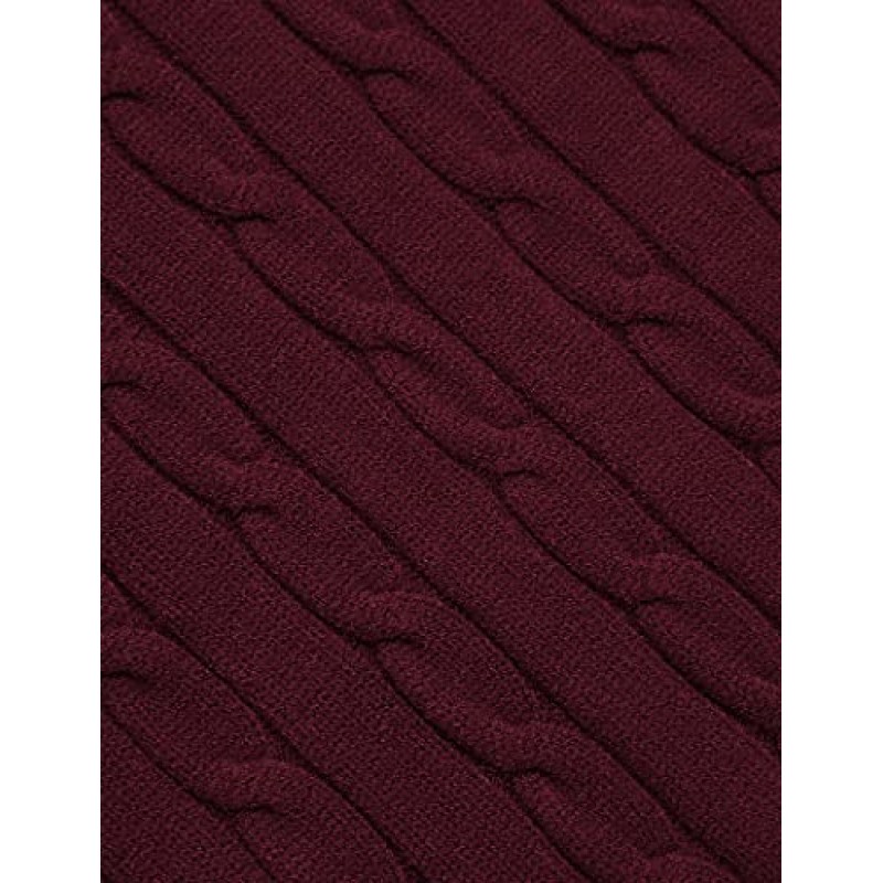 COOFANDY 남성용 쿼터 지퍼 스웨터 슬림핏 캐주얼 니트 터틀넥 풀오버 모크 넥 폴로 스웨터
