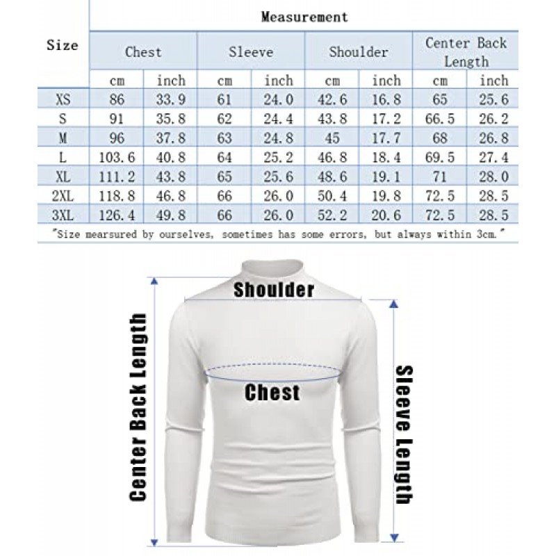 COOFANDY 남성용 슬림핏 모의 터틀넥 풀오버 스웨터 캐주얼 기본 니트 보온 스웨터