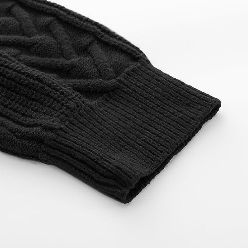 PJ PAUL JONES 남성 크루넥 스웨터 캐주얼 케이블 니트 풀오버 스웨터 드롭 숄더 솔리드 니트 스웨터