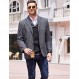 COOFANDY 남성용 니트 드레스 스웨터 캐주얼 v 넥 슬림 피트 풀오버 니트웨어 숄 칼라 스웨터