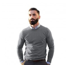 CHOMOLEZA 남성 캐주얼 열 크루넥 스웨터 슬림핏 니트 경량 소프트 스트레치 남성용 독특한 디자인 스웨터