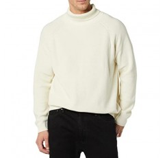Amazon Essentials 남성용 100% 코튼 리브 니트 터틀넥 스웨터