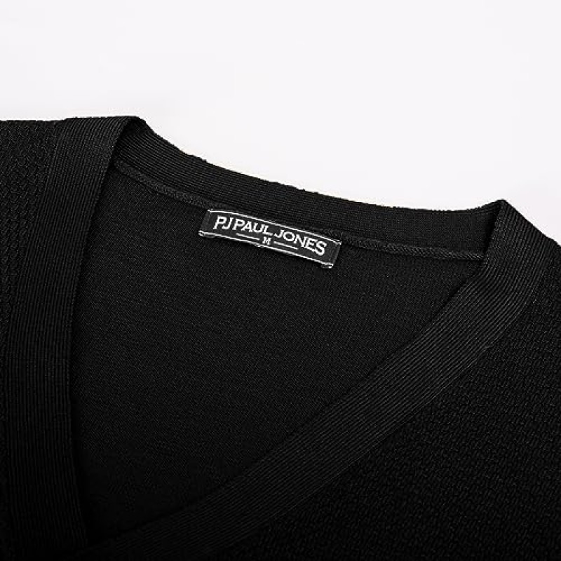 PJ PAUL JONES 남성 캐주얼 가디건 스웨터 긴 소매 V 넥 가디건 버튼 업 니트 스웨터