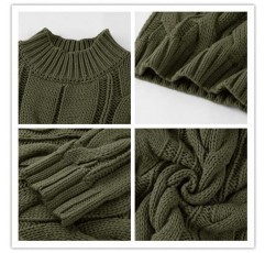 남성용 터틀넥 풀오버 스웨터 니트 긴 소매 케이블 트위스트 니트 따뜻한 겨울 캐주얼 스웨터