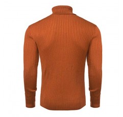 Juedoz 남성용 터틀넥 스웨터 슬림핏 소프트 니트 기본 풀오버 스웨터