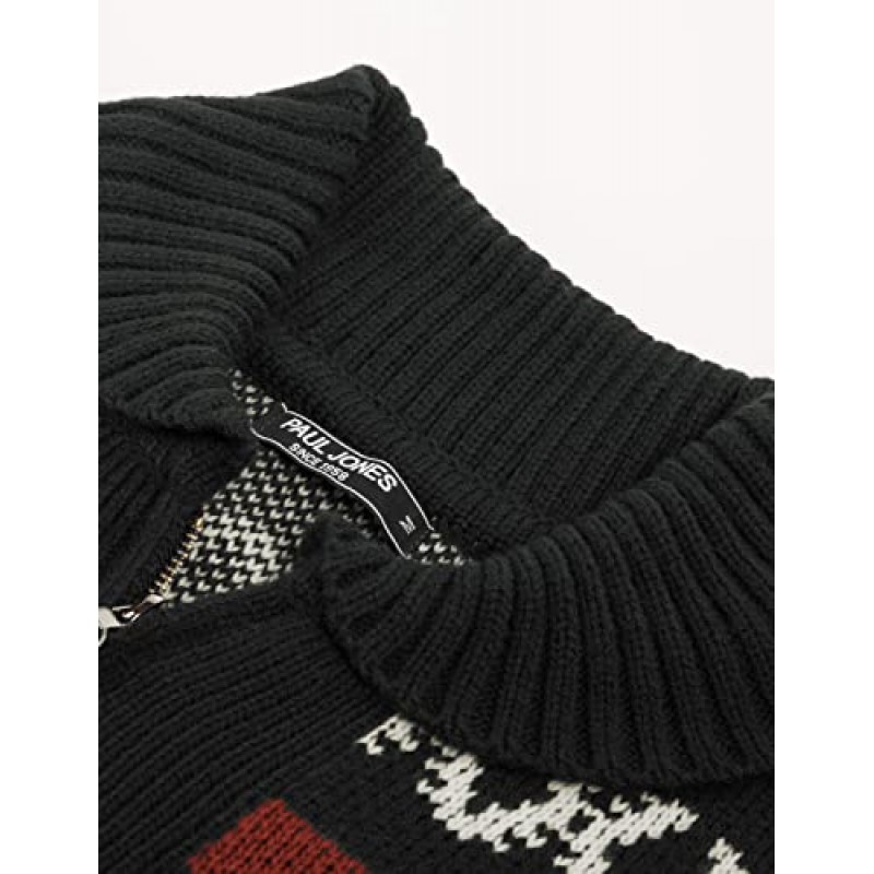 PJ PAUL JONES 남성 캐주얼 컬링 스웨터 가디건 버튼 다운 니트 스웨터