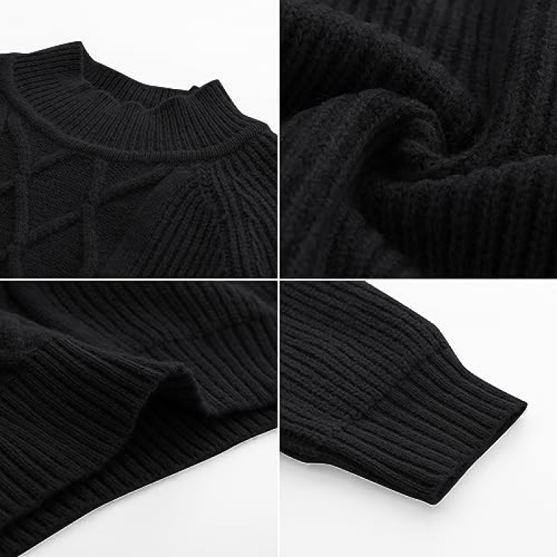 PJ PAUL JONES 남성용 모의 터틀넥 스웨터 캐주얼 케이블 니트 트위스트 풀오버 스웨터