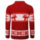 남성용 크리스마스 스웨터 추악한 카디건 스웨터 크리스마스 순록 눈송이 숄 칼라 재미 있은 크리스마스 카디건 스웨터