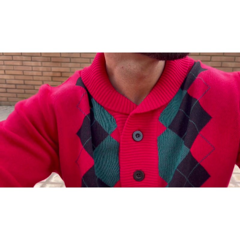 GINGTTO 남성용 숄 칼라 스웨터 남성용 긴 소매 풀오버 스웨터 슬림핏