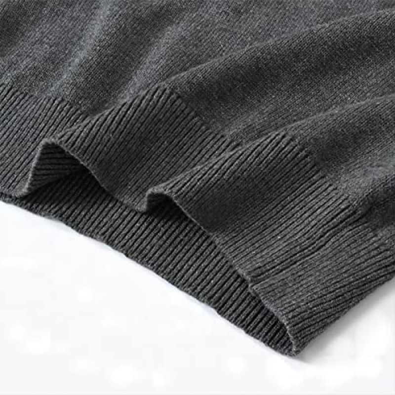 YuKaiChen 남성용 스웨터 1/4 지퍼업 경량 캐주얼 스트라이프 풀오버 폴로 스웨터