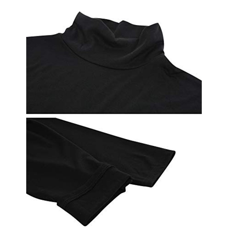 RAGEMALL 남성 기본 터틀넥 열 긴 소매 티셔츠 스웨트 코지 풀오버 탑