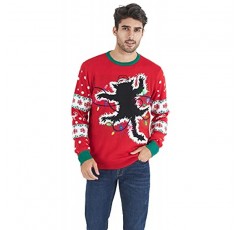 RAISEVERN 추악한 크리스마스 스웨터 남자 크리스마스 휴일 파티 여성 니트 풀오버 탑