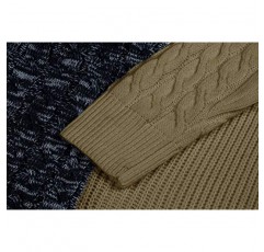 Karlywindow 남성용 크루넥 풀오버 스웨터 슬림핏 긴 소매 골지 니트 트위스트 따뜻한 아늑한 점퍼 스웨터