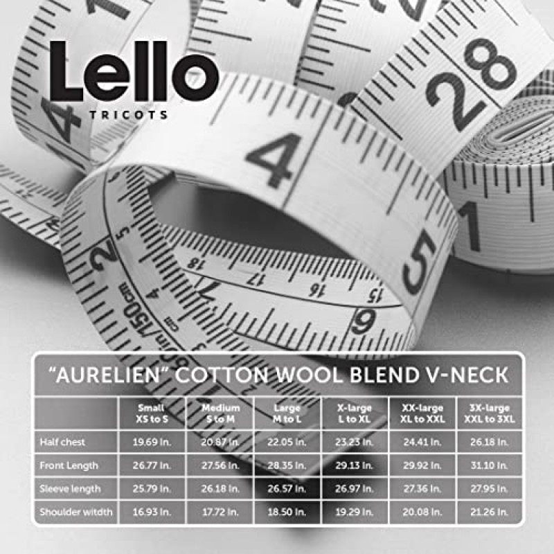 Lello 남성용 코튼 울 블렌드 미드웨이트 레귤러 핏 V넥 스웨터