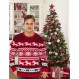 EliteSpirit 남성용 추악한 크리스마스 스웨터 긴 소매 크루 넥 니트 풀오버 눈송이 프린트 니트웨어