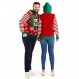 남자의 추악한 크리스마스 스웨터 남여 여자의 재미 있은 참신 크리스마스 파티를위한 산타 순록과 니트 풀오버