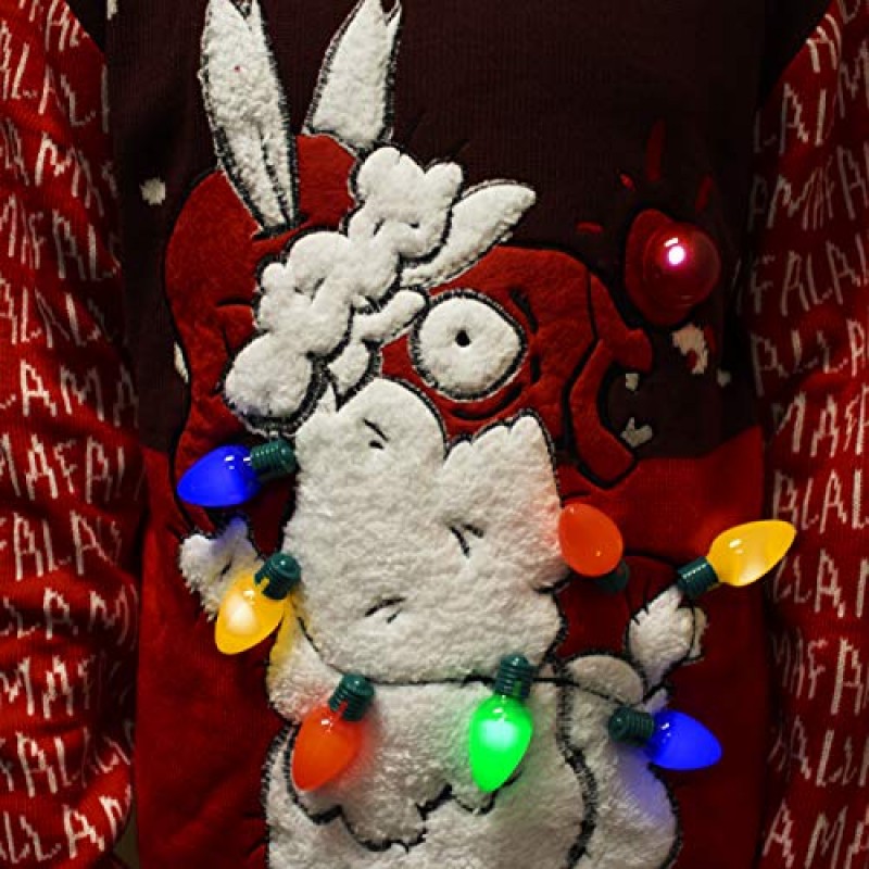 JOYIN 남성용 LED 조명 전구가 내장된 크리스마스 홀리데이 어글리 스웨터